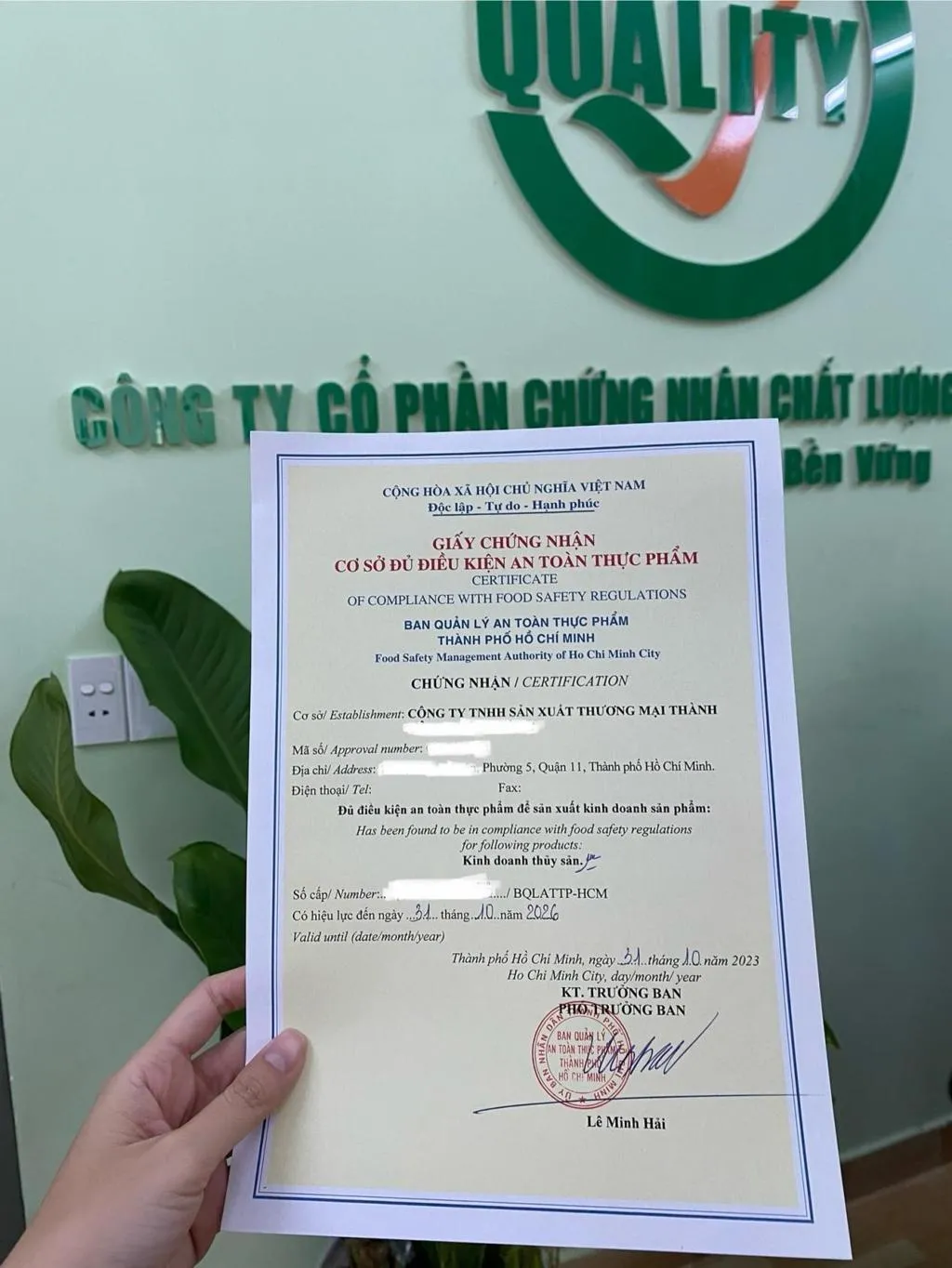 Đăng ký giấy phép chứng nhận ATVSTP